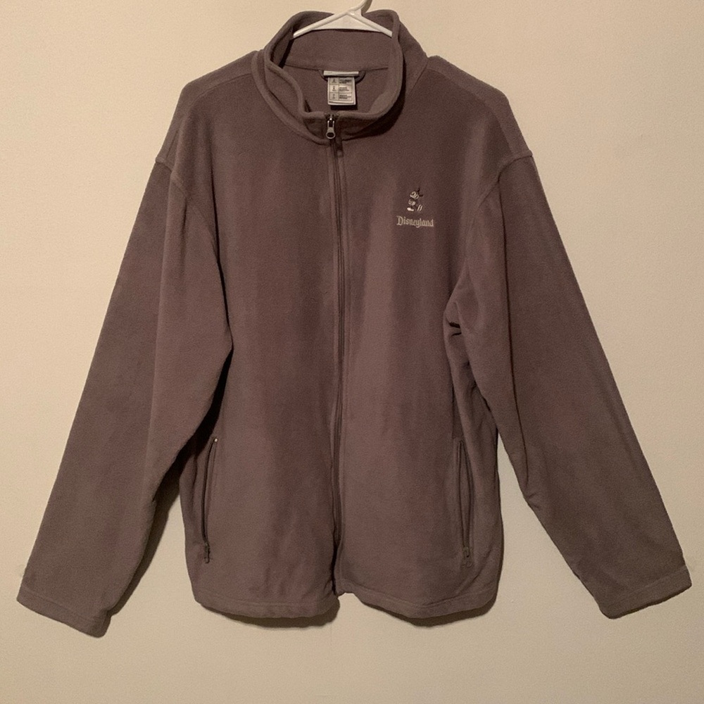 Disney Parks Mens Zip Up Fleecy Jacket
